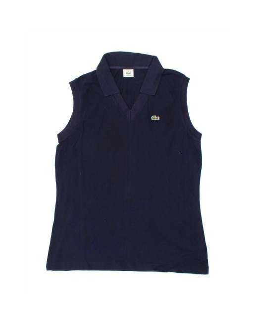 Vintage Lacoste Sleeveless Polo Shirt Size 44 Large In Blue