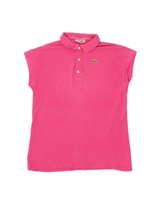 Vintage Lacoste Sleeveless Polo Shirt Size 46 XL In Pink