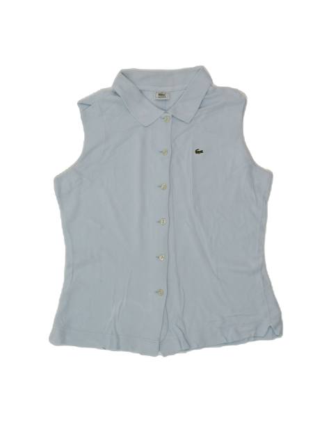 Vintage Lacoste Sleeveless Shirt Blouse Size 42 Large In Blue - view 1