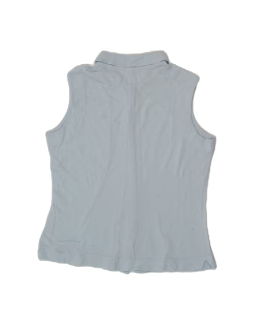Vintage Lacoste Sleeveless Shirt Blouse Size 42 Large In Blue, 2 of 4
