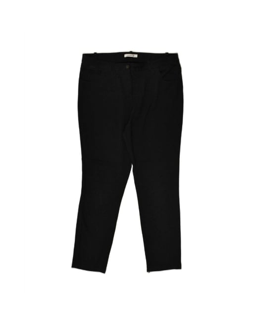Vintage Lacoste Slim Casual Trousers Size 42 Large W34 L28 In Black
