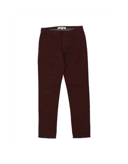 Vintage Lacoste Slim Chino Trousers Size 42 Large W32 L33 In Brown