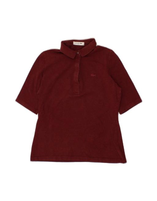 Vintage Lacoste Slim Fit Polo Shirt Size 38 Medium In Maroon