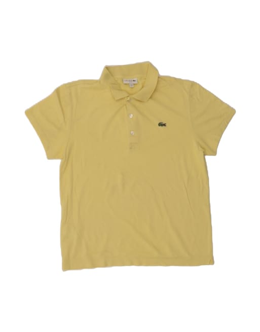 Vintage Lacoste Slim Fit Polo Shirt Size 4 Medium In Yellow