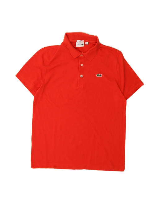 Vintage Lacoste Slim Fit Polo Shirt Size 6 XL In Red