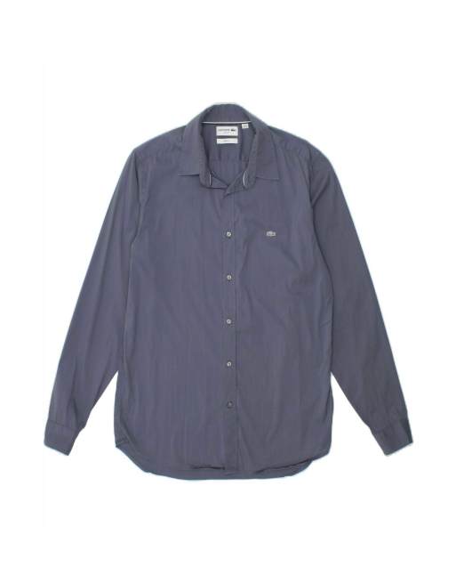 Vintage Lacoste Slim Fit Shirt Size 41 Large In Grey