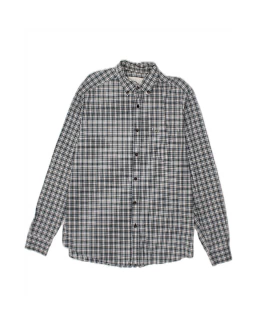 Vintage Lacoste Slim Fit Shirt Size 43 XL In Blue Check