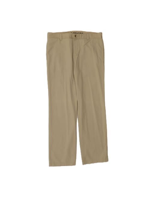 Vintage Lacoste Straight Chino Trousers It 44 XL W34 L31 In Beige