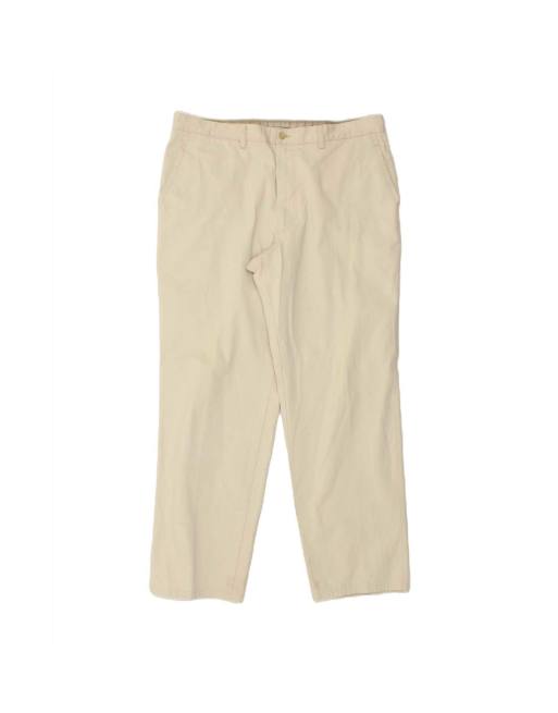 Vintage Lacoste Straight Chino Trousers It 48 XL In Beige