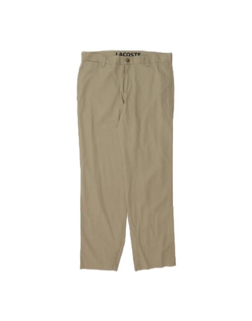 Vintage Lacoste Straight Chino Trousers Size 44 XL W36 L30 In Beige