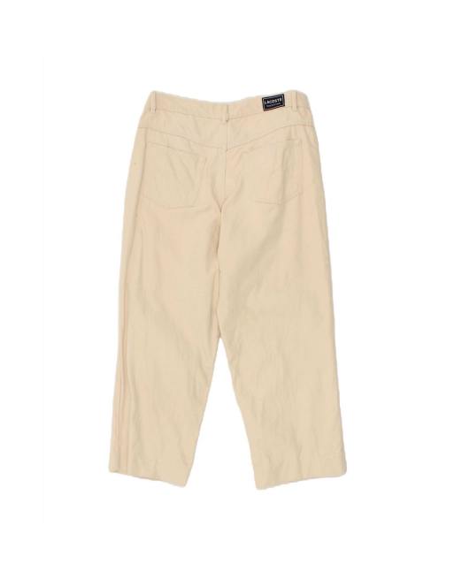 Vintage Lacoste Straight Cropped Trousers It 48 Medium W34 L25 In Beige, 2 of 4