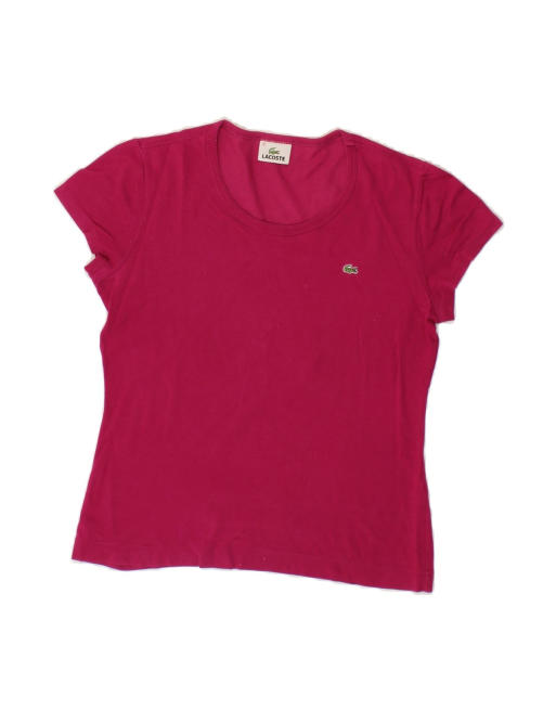 Vintage Lacoste T-shirt Top Size 42 Large In Pink