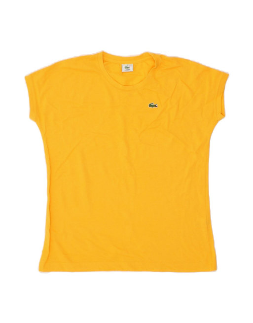 Vintage Lacoste T-shirt Top Size 42 Large In Yellow
