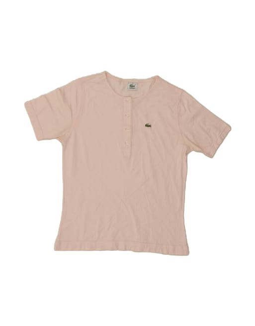 Vintage Lacoste T-shirt Top Size 44 Large In Pink