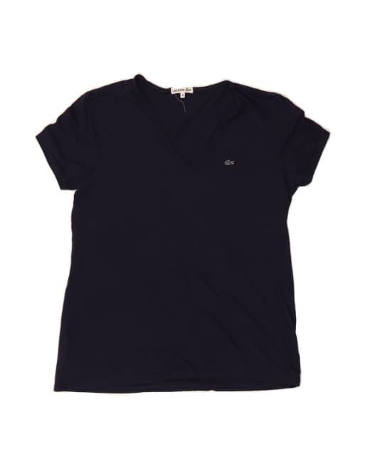 Vintage Lacoste T-shirt Top Size 46 XL In Blue
