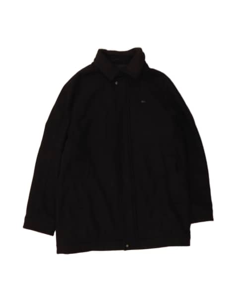 Vintage Lacoste Utility Jacket Size 5 Large In Black Wool - view 1