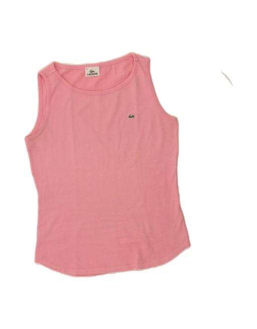 Vintage Lacoste Vest Top Size 42 Large In Pink