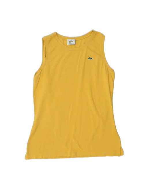 Vintage Lacoste Vest Top Size 42 Large In Yellow