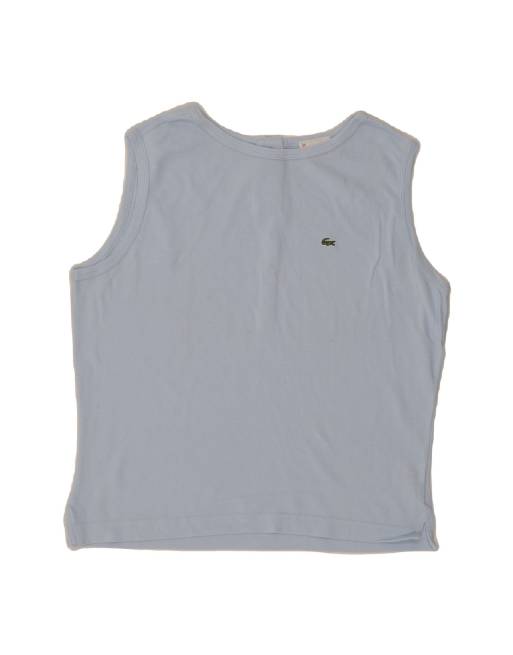 Vintage Lacoste Vest Top Size 44 Large In Blue