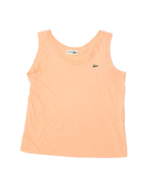 Vintage Lacoste Vest Top Size 44 Large In Orange