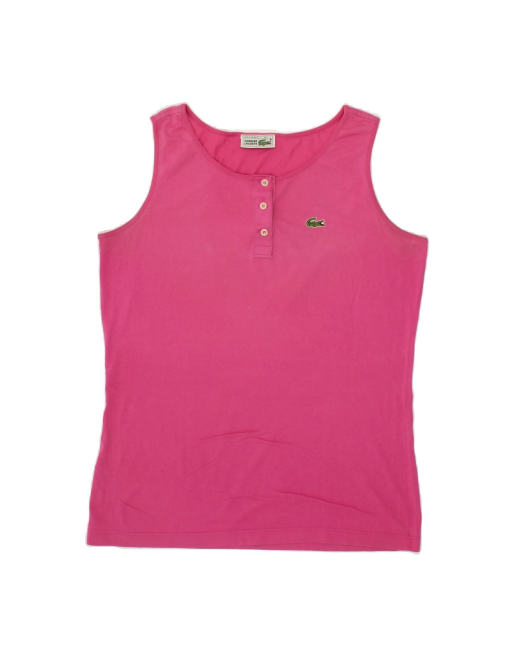 Vintage Lacoste Vest Top Size 44 Large In Pink
