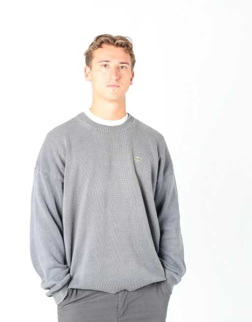 Vintage Lacoste xl knit sweatshirt in grey