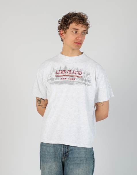 Vintage Lake Placid l t-shirt in light grey - view 1