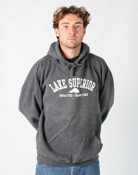 Vintage Lake Superior xl hoodie in grey - view 1
