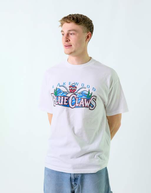 Vintage Lakewood Blue Claws XL T-Shirt White