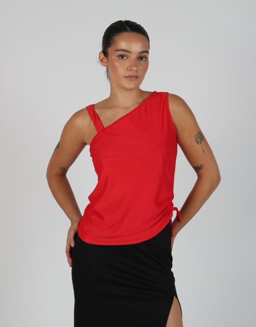 Vintage Lana Gatto S woven top in red