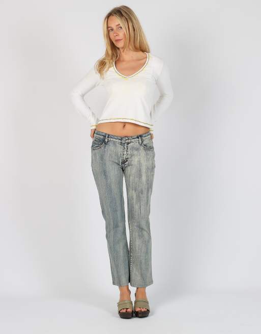 Vintage Lang Long S straight jeans in light blue