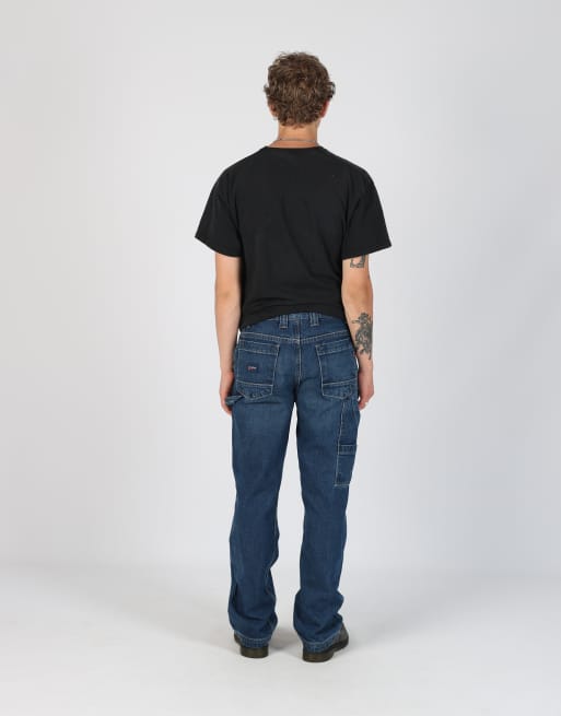 Vintage Lapco Flame Resistant 31x32 denim carpenter jeans in navy blue, 3 of 4