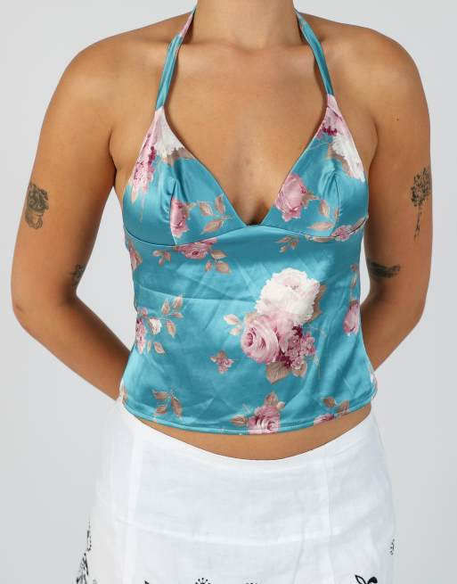 Vintage LaPerla S cami in turquoise, 4 of 4