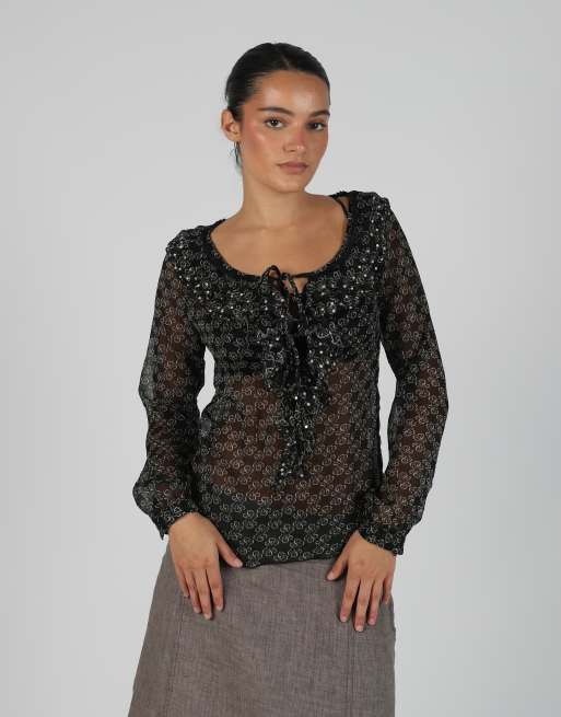 Vintage Lapo Galleri S blouse in black