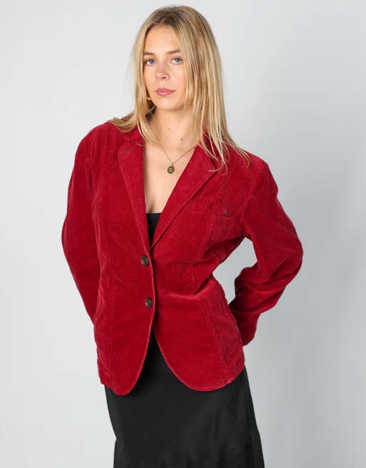 Vintage Laura di Sarpi M cord jacket in red