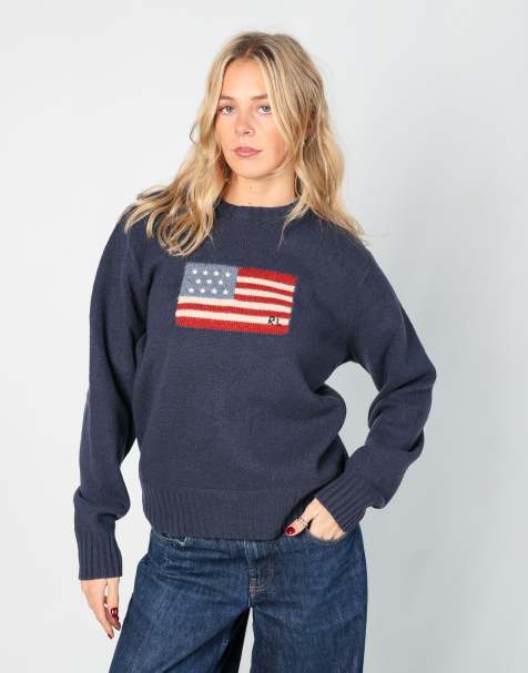 Vintage Lauren Ralph Lauren S knitted jumper in navy blue - view 1