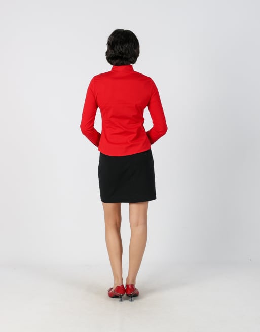 Vintage Lauren Ralph Lauren S woven mini skirt in black, 3 of 4