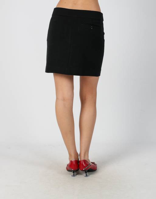 Vintage Lauren Ralph Lauren S woven mini skirt in black, 4 of 4