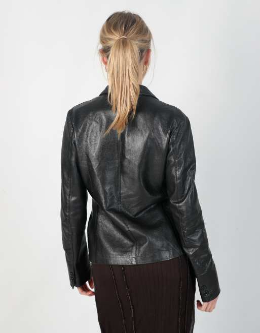 Vintage Le Complicit S leather jacket in black, 2 of 4