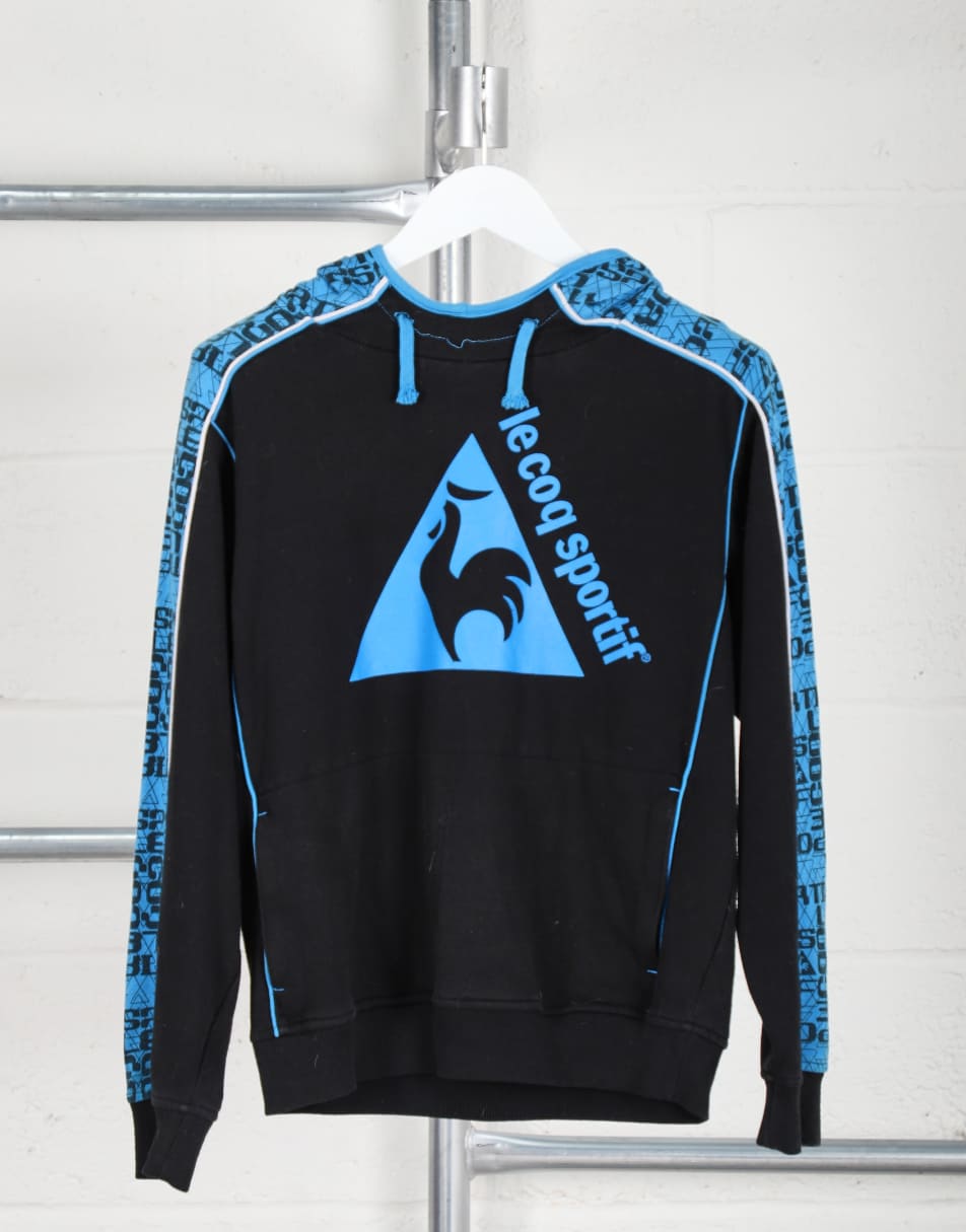 Vintage Le Coq Size XS Sportif pullover spell out hoodie in black