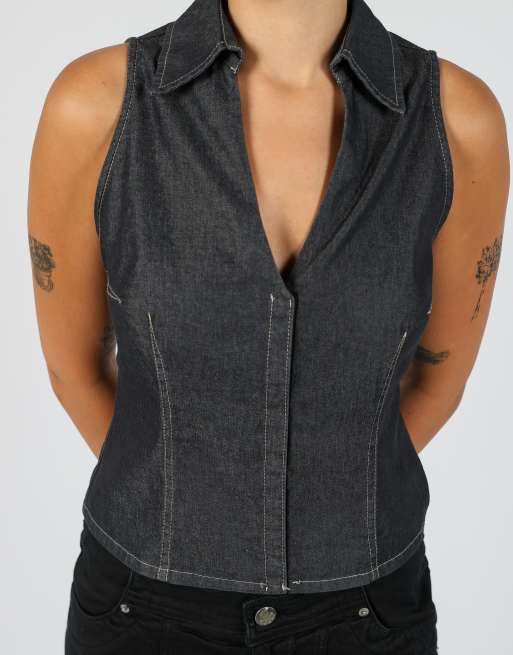Vintage Le Group M corset in blue, 4 of 4