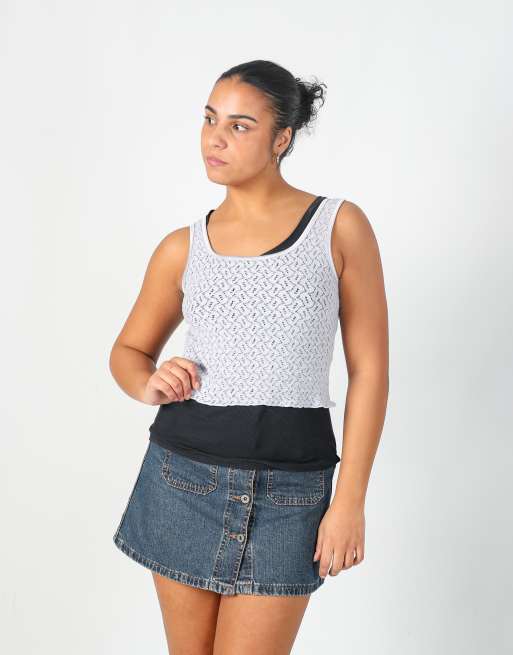 Vintage Le Primule S cami in light blue, 3 of 4