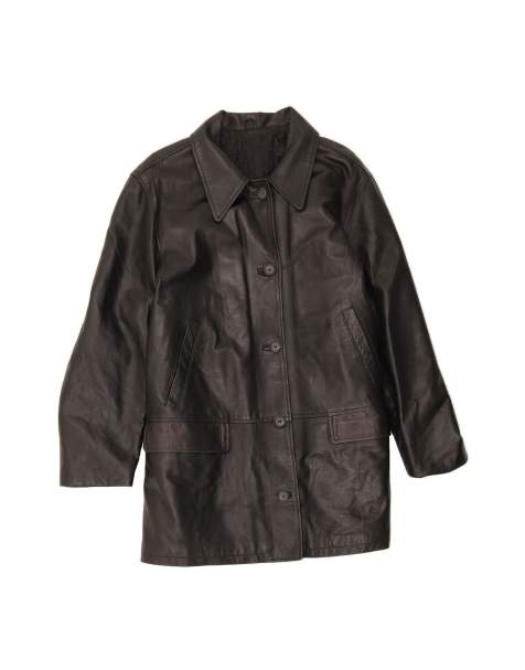 Vintage Leather Coat It 50 XL In Black - view 1