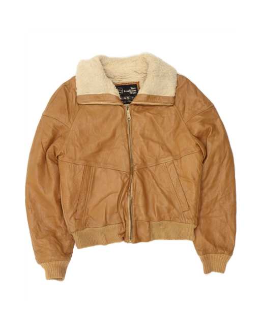 Vintage Leather Jacket EU 38 Medium In Brown