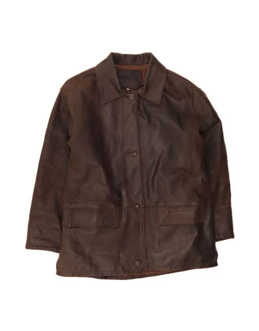 Vintage Leather Jacket EU 42 Large In Brown