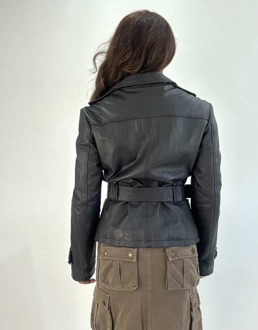 Vintage leather jacket in brown, 2 of 4