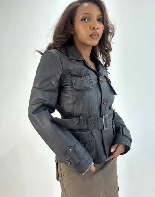 Vintage leather jacket in brown, 4 of 4