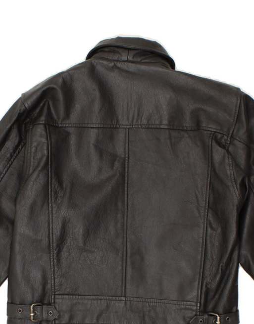Vintage Leather Jacket It 38 XS In Black | ASOS