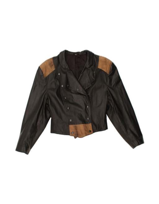 Vintage Leather Jacket It 40 Small In Black