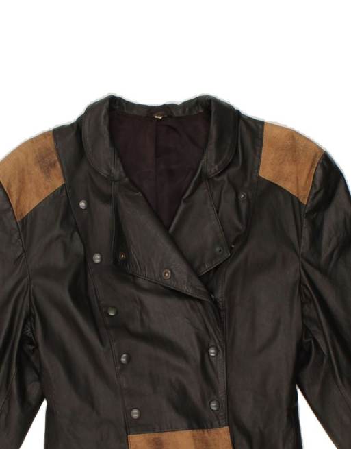 Vintage Leather Jacket It 40 Small In Black, 3 of 4